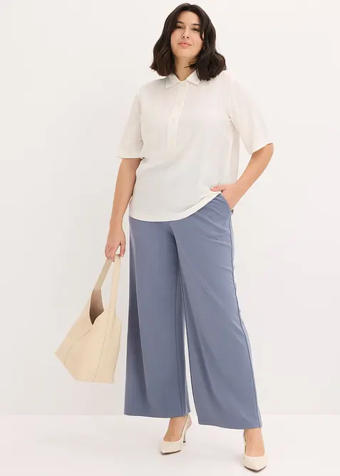 Pantalon en jersey &agrave; patte d&eacute;corative, bonprix