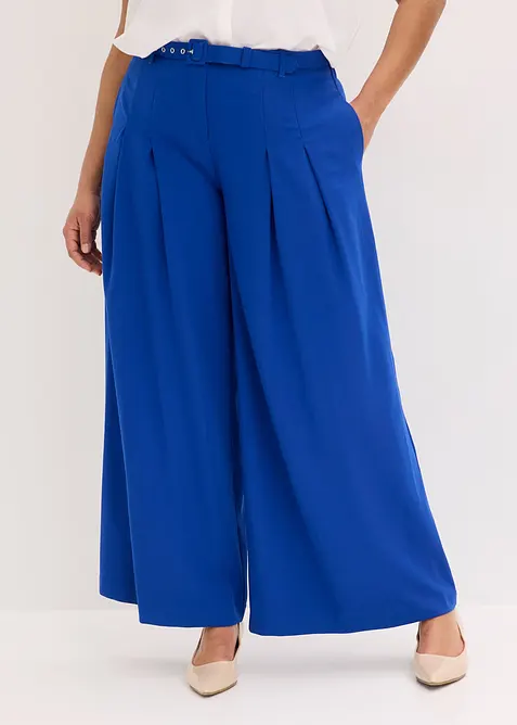 Pantalon &agrave; pinces avec ceinture (ens. 2 pces), bonprix