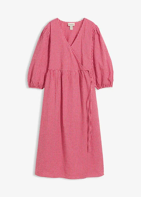 Robe portefeuille en mati&egrave;re textur&eacute;e, bonprix