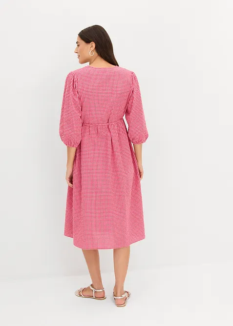 Robe portefeuille en mati&egrave;re textur&eacute;e, bonprix