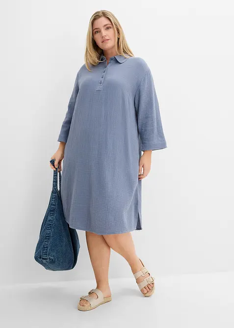 Robe-chemise en gaze de coton, bonprix