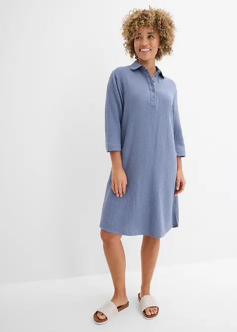 Robe-chemise en gaze de coton, bonprix