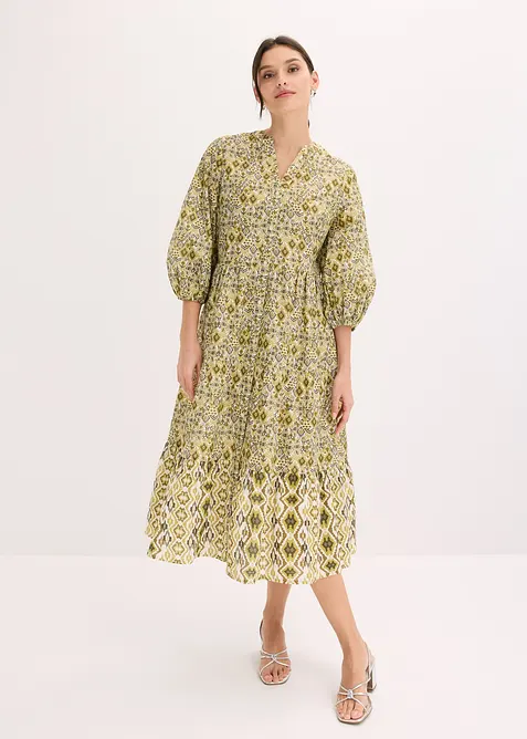 Robe midi en coton l&eacute;ger, bonprix