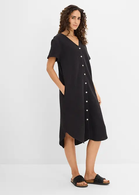 Robe chemise en gaze de coton douce, bonprix