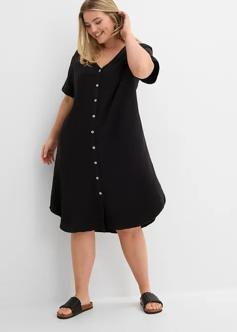 Robe chemise en gaze de coton douce, bonprix