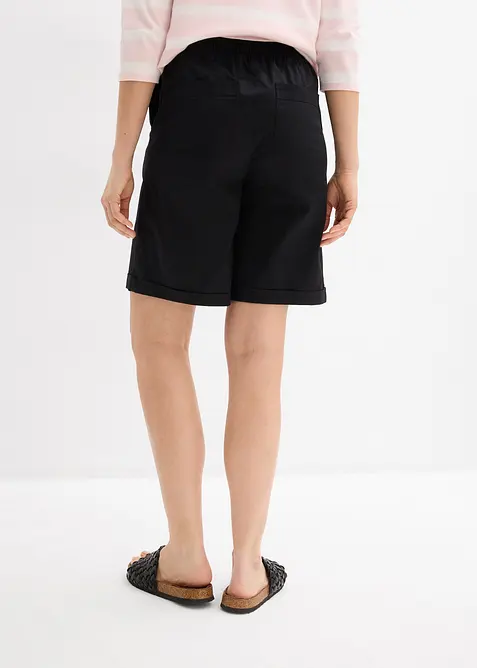 Bermuda effet paper touch en coton extensible, bonprix