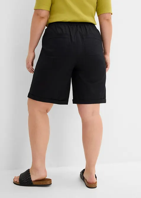 Bermuda effet paper touch en coton extensible, bonprix