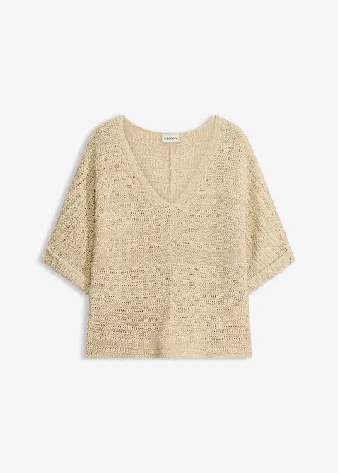 Pull en maille ajour&eacute;e, bonprix