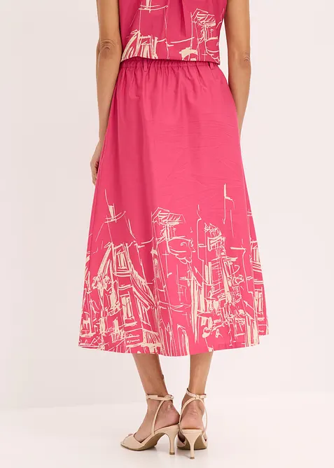 Jupe midi 100% coton, bonprix