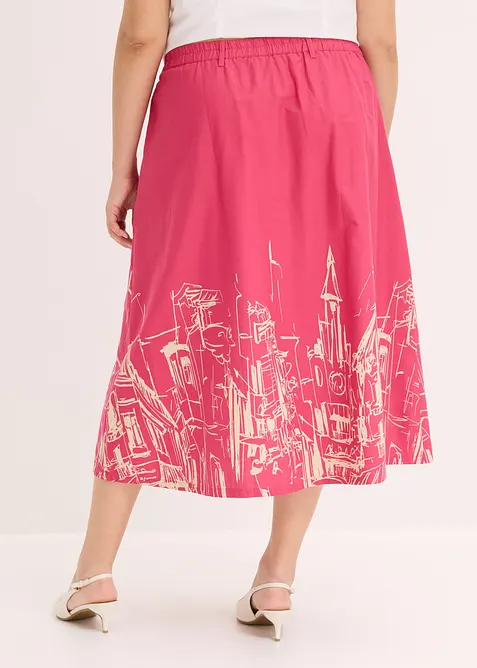 Jupe midi 100% coton, bonprix