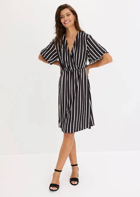 Robe courte avec d&eacute;collet&eacute; plongeant, bonprix