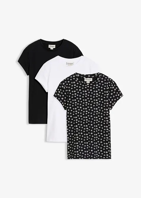 T-shirts en coton extensible, bonprix