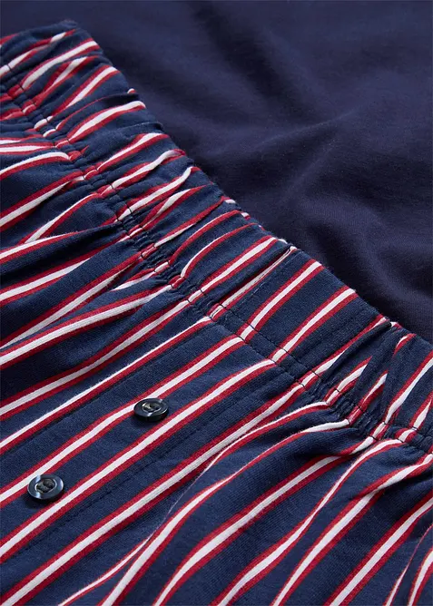 Pyjashort 100% coton avec short tiss&eacute;, bonprix