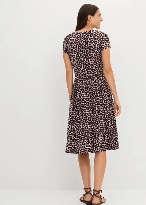 Robe en jersey l&eacute;opard, bonprix