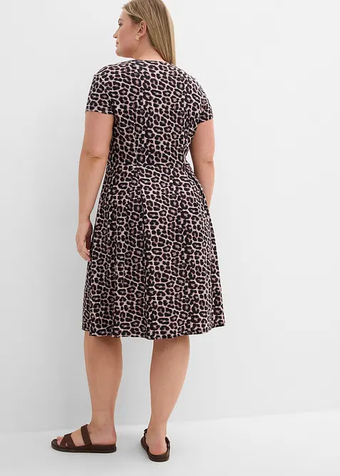 Robe en jersey l&eacute;opard, bonprix