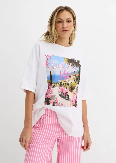 T-shirt oversize 100% coton, bonprix