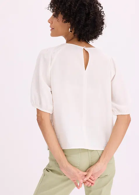 Blouse longue brod&eacute;e, l&eacute;g&egrave;rement transparente, bonprix