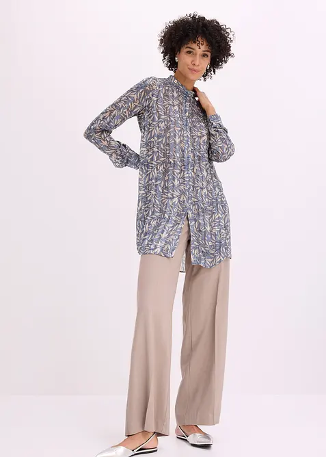 Chemisier long en mousseline, bonprix