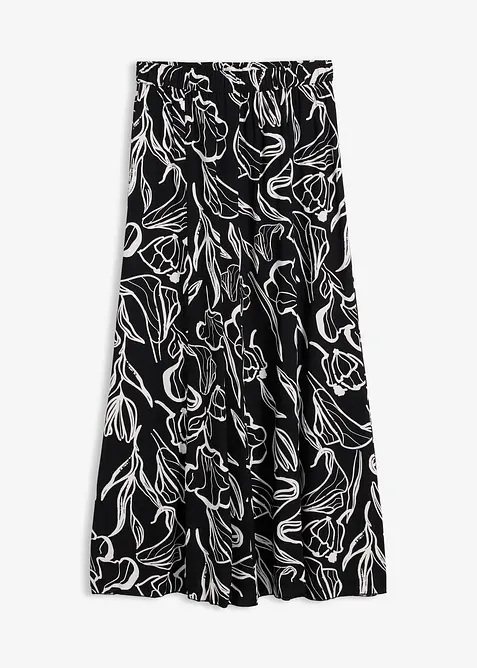 Jupe longue &agrave; effet froiss&eacute;, bonprix