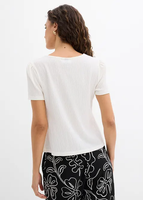 T-shirt en cr&ecirc;pe textur&eacute;, bonprix