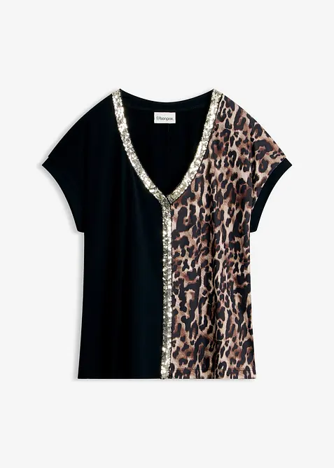 T-shirt &agrave; sequins, bonprix