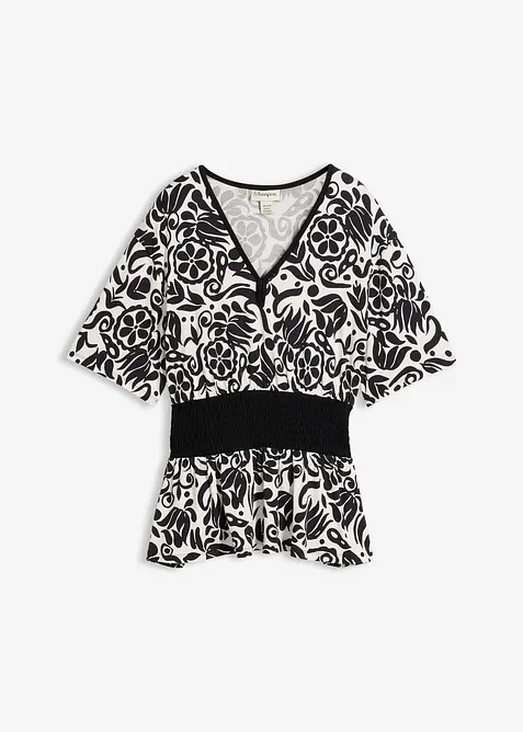 Blouse &agrave; d&eacute;collet&eacute; profond, bonprix