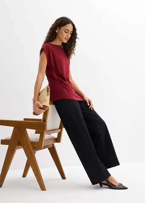 Top asym&eacute;trique en Punto di Roma, bonprix