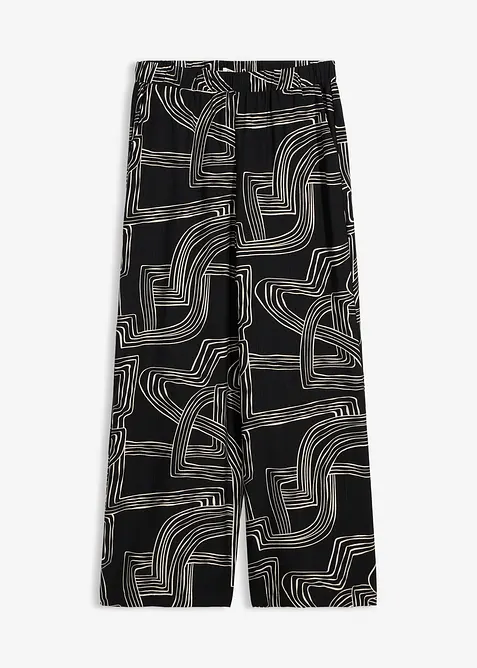 Pantalon large &agrave; pinces, bonprix