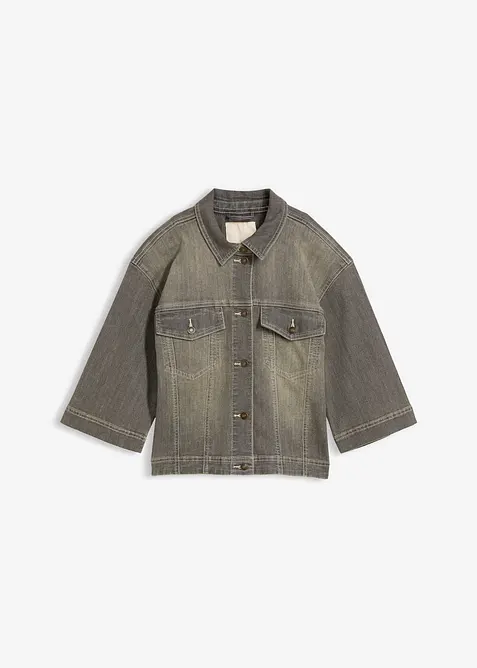 Veste en jean, manches 3/4, bonprix