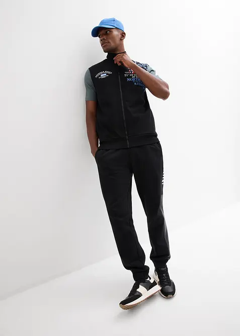 Sweat zipp&eacute; sans manches &agrave; col montant, bonprix