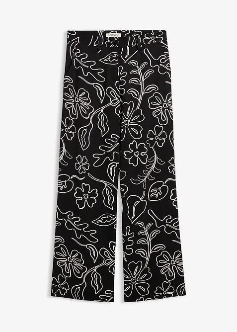 Pantalon large &agrave; pinces, bonprix