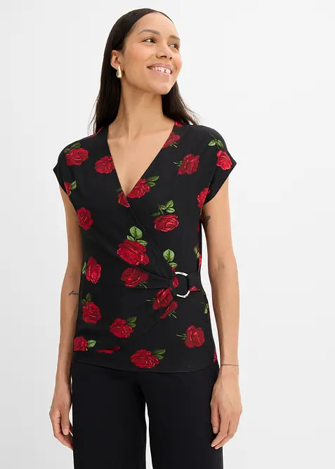 T-shirt imprim&eacute; doux en viscose extensible, bonprix