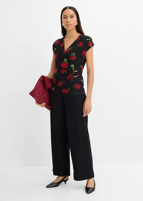 T-shirt imprim&eacute; doux en viscose extensible, bonprix