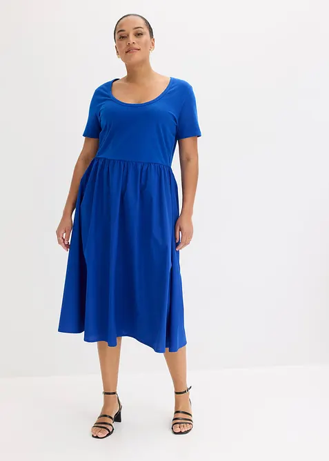 Robe manches courtes en jersey, poches sur les c&ocirc;t&eacute;s, bonprix