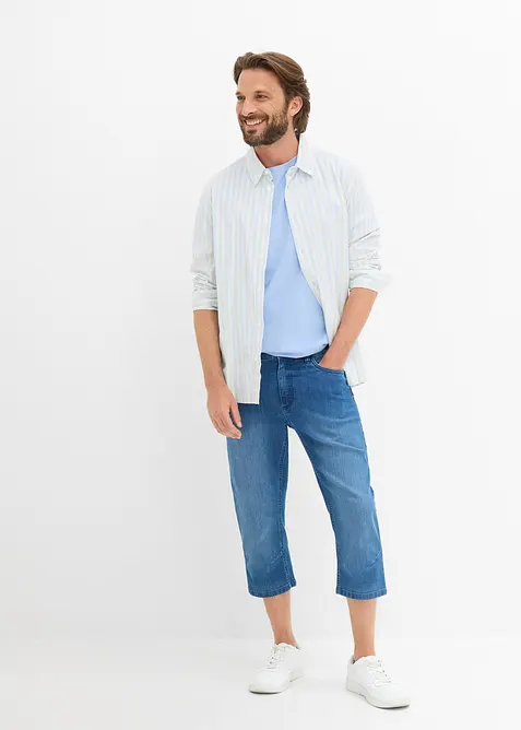 Jean 3/4 l&eacute;ger &agrave; taille &eacute;lastiqu&eacute;e, regular, bonprix