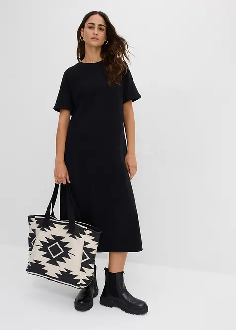 Robe en jersey interlock &eacute;pais avec poches sur les c&ocirc;t&eacute;s, bonprix