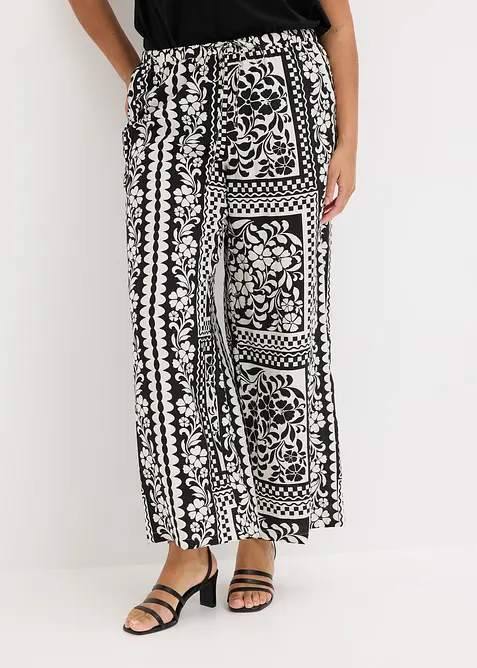 Pantalon fluide &agrave; taille &eacute;lastiqu&eacute;e, bonprix