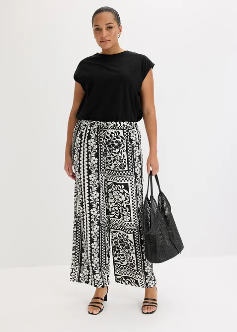 Pantalon fluide &agrave; taille &eacute;lastiqu&eacute;e, bonprix