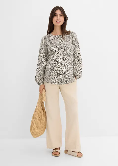 Pantalon de grossesse 100% gaze de coton, loose, bonprix