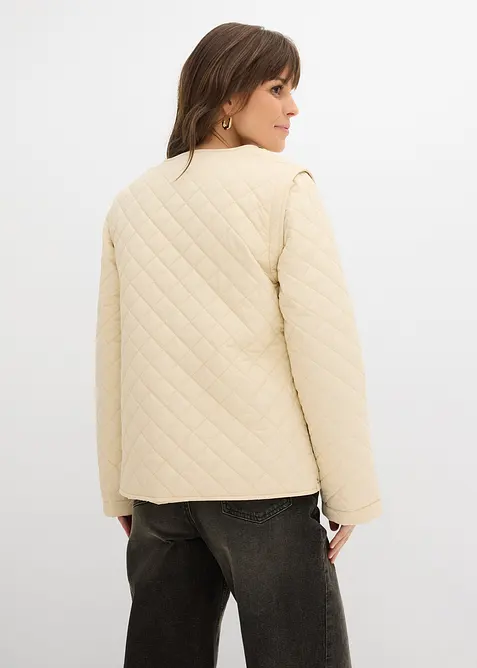 Veste de grossesse pour la mi-saison avec manches amovibles et empi&egrave;cement porte-b&eacute;b&eacute;, bonprix