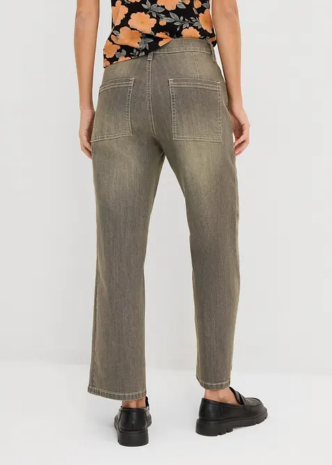 Jean large taille haute, cropped, bonprix