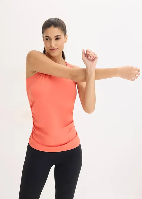 Top de sport &agrave; fronces, s&eacute;chage rapide, bonprix