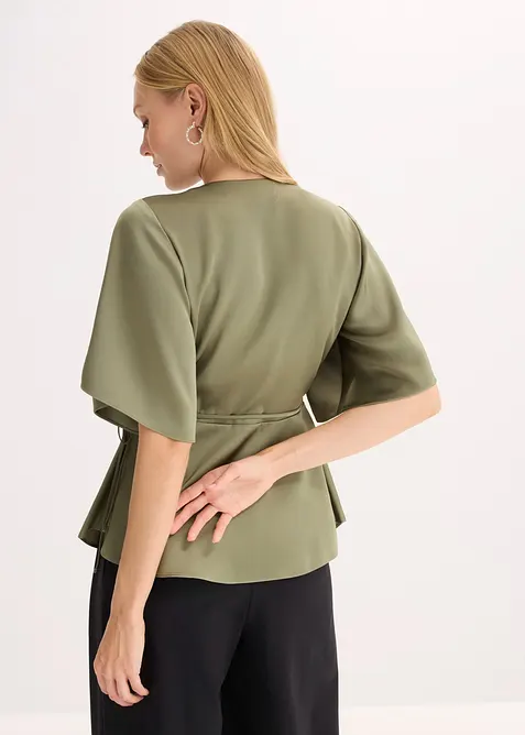 Blouse manches courtes &agrave; d&eacute;collet&eacute; plongeant, bonprix