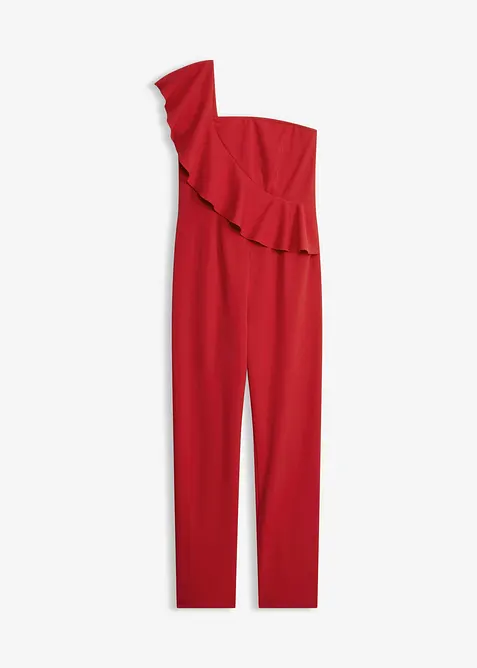 Combinaison une &eacute;paule en cr&ecirc;pe textur&eacute;, bonprix