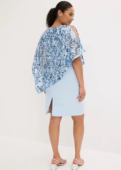 Robe de cocktail avec jet&eacute; &agrave; sequins, bonprix