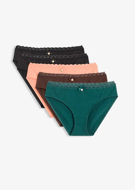 Lot de 4 slips avec dentelle, bonprix