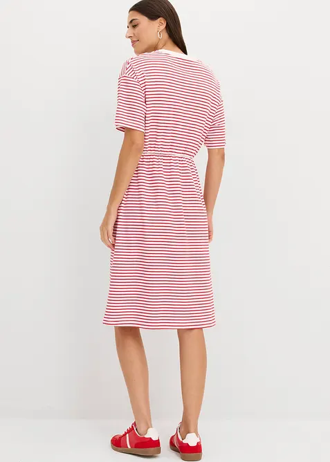 Robe ray&eacute;e avec broderie, bonprix