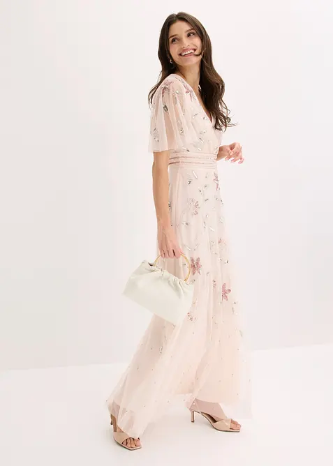 Robe de soir&eacute;e avec broderies de sequins, bonprix