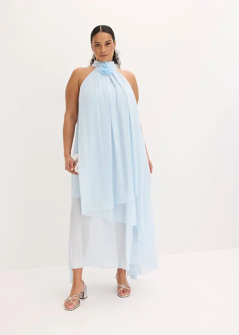 Robe longue avec fleur appliqu&eacute;e, bonprix
