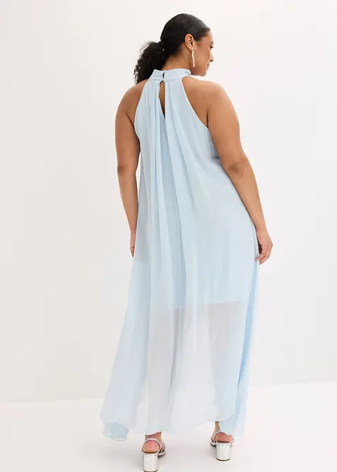 Robe longue avec fleur appliqu&eacute;e, bonprix